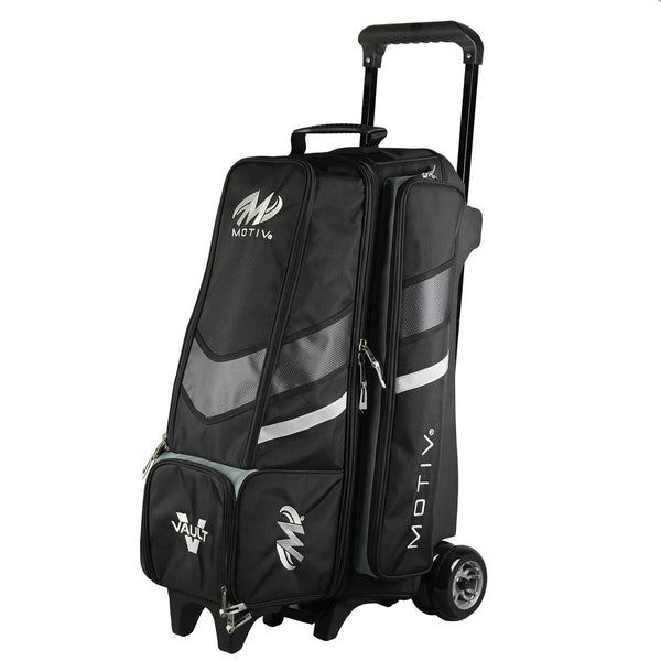 Motiv Vault Inline 4 Ball Roller Bowling Bag - Black/Grey